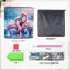 Flamingo im See 5D Diamantmalerei Aufbewahrungskorb Vollrundbohrer Mosaik Diamantstickerei Kreuzstich-Sets Heimdekoration Heimdekoration