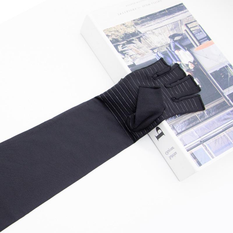 Copper Fiber Half-Finger Sun Protection Sleeves for Outdoor Cycling - Unisex Black Large