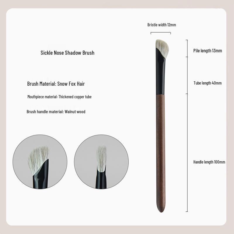 Phoenix Hall Bamboo Makeup Brush Set - Includes Small & Large Animal Hair Eyeshadow Brushes, Snow Fox Hair for Blending Detail.