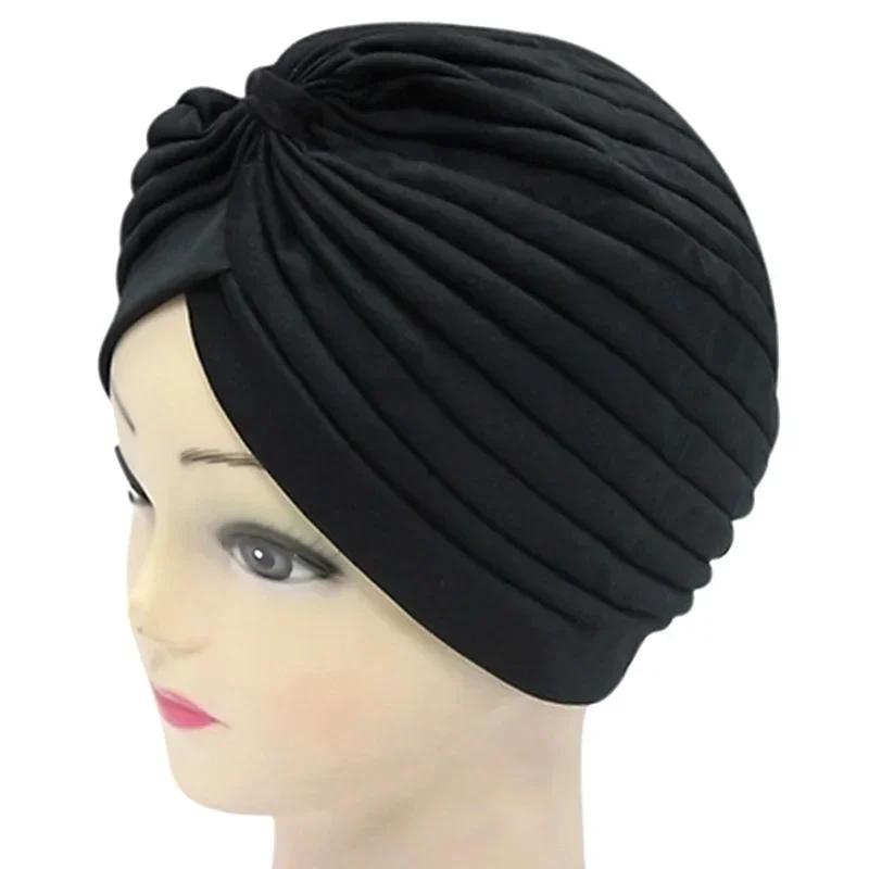 Africká křížová turbanová čepice s potiskem Indická čepice Dámský muslimský šátek na hlavu Čepice Pokrývka hlavy Turban Klobouk Ztráta vlasů Chemo čepice Dámský klobouk