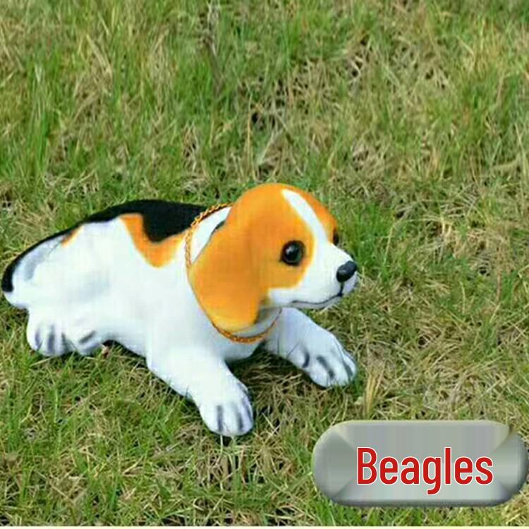 Cute Bobblehead Dog Figurine - Cartoon Pet Car Decoration for Women's Interior