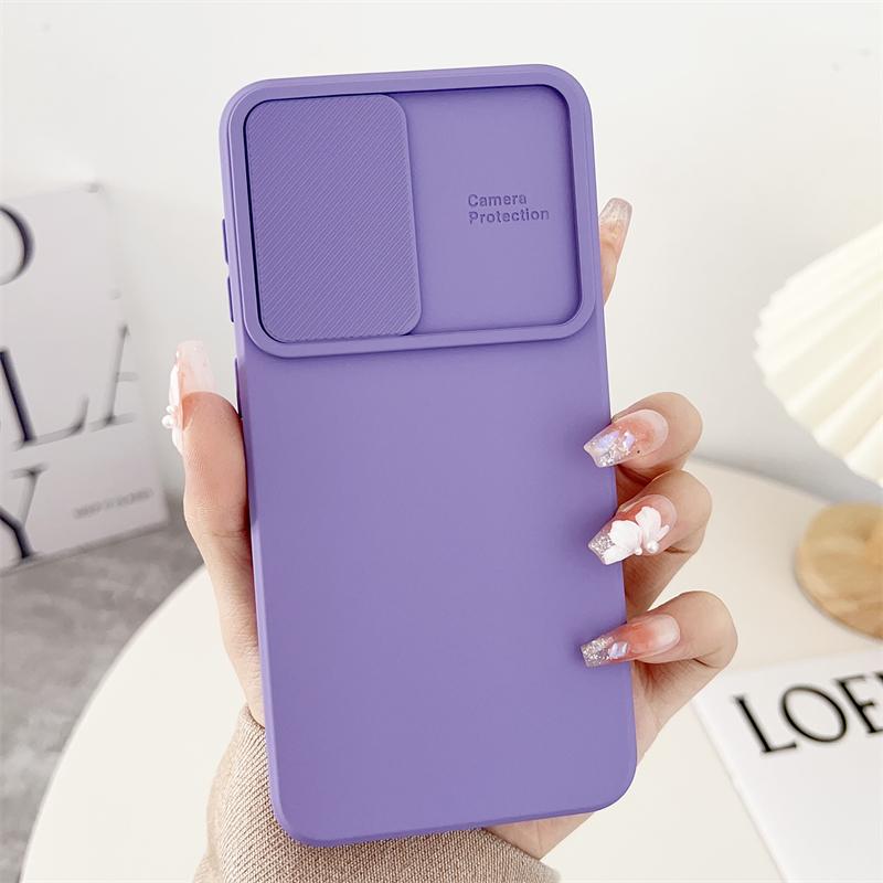 Slide Camera Lens Protection Case For Samsung S21 S22 S23 S24 FE S25 Ultra Plus A56 A55 A06 A52S A34 A16 A73 A21S A36 Soft Cover