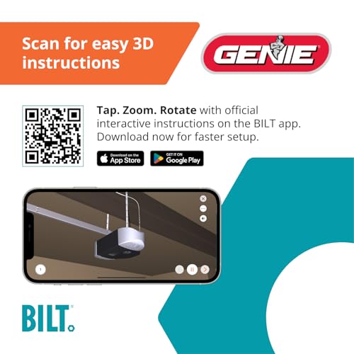 Genie 2055-LED Stealth 500 Essentials, LED Bulbs Included, Ultra-Quiet Belt Drive Garage Door Opener