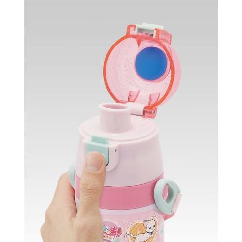 Skater Children's Stainless Steel Water Bottle 2way Direct Drinking 470ml Wandafuru PreCure Cup Drinking 430ml Child-Friendly Lightweight Type Girls T