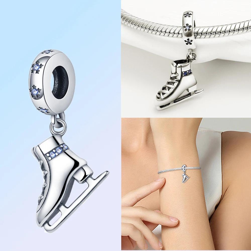Copper Charms Original Father Christmas Penguin Snowflake Beads Fit Bracelet Women Diy Gift Christmas Present