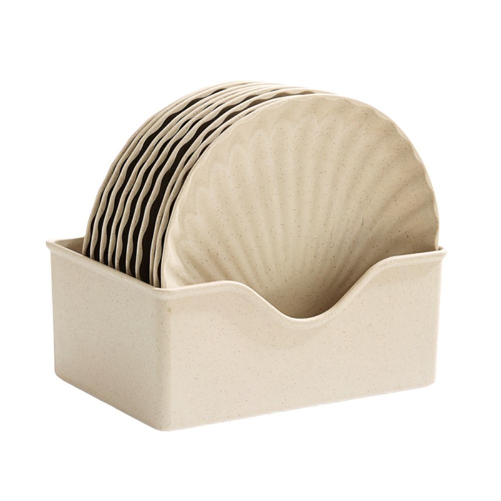 10PCS Creative Nordic Style Shell-shaped Spit Bone Dish with Storage Base Plastic Snack Tray Microwave-safe Dinner Dish Nut