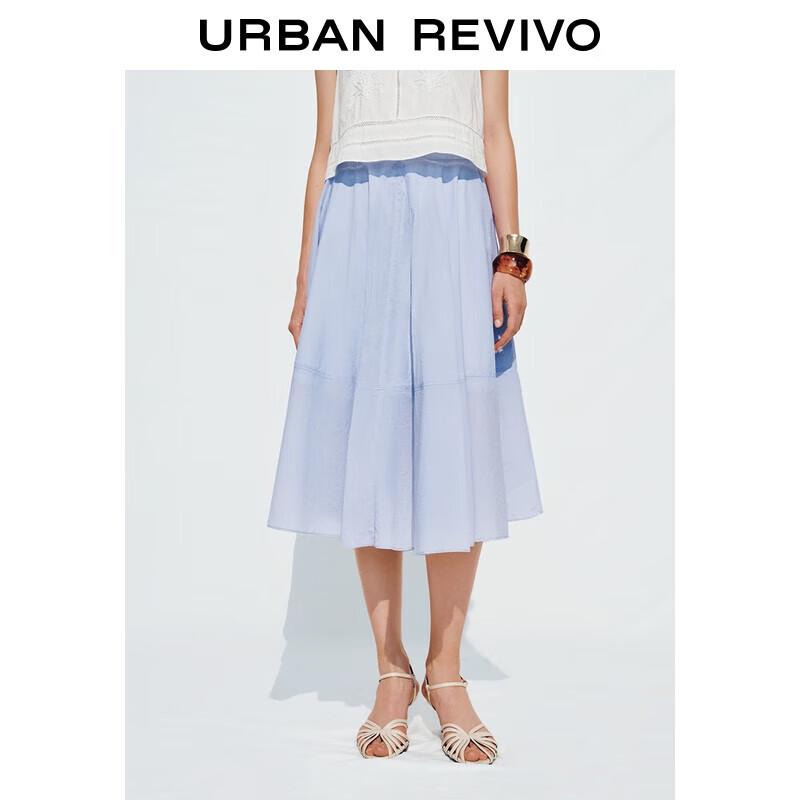 UR Women s 2025 Autumn Solid A-Line Midi Skirt XS