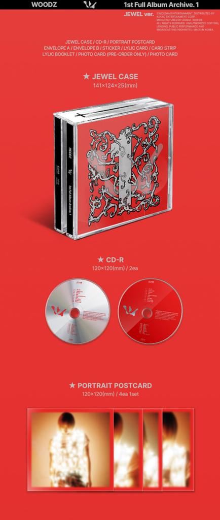 Main Jewel WOODZ 1 1st Album Album with Tracking Korean artist Sealed Cho Seungyoun (Full Set + + Key) Archive.