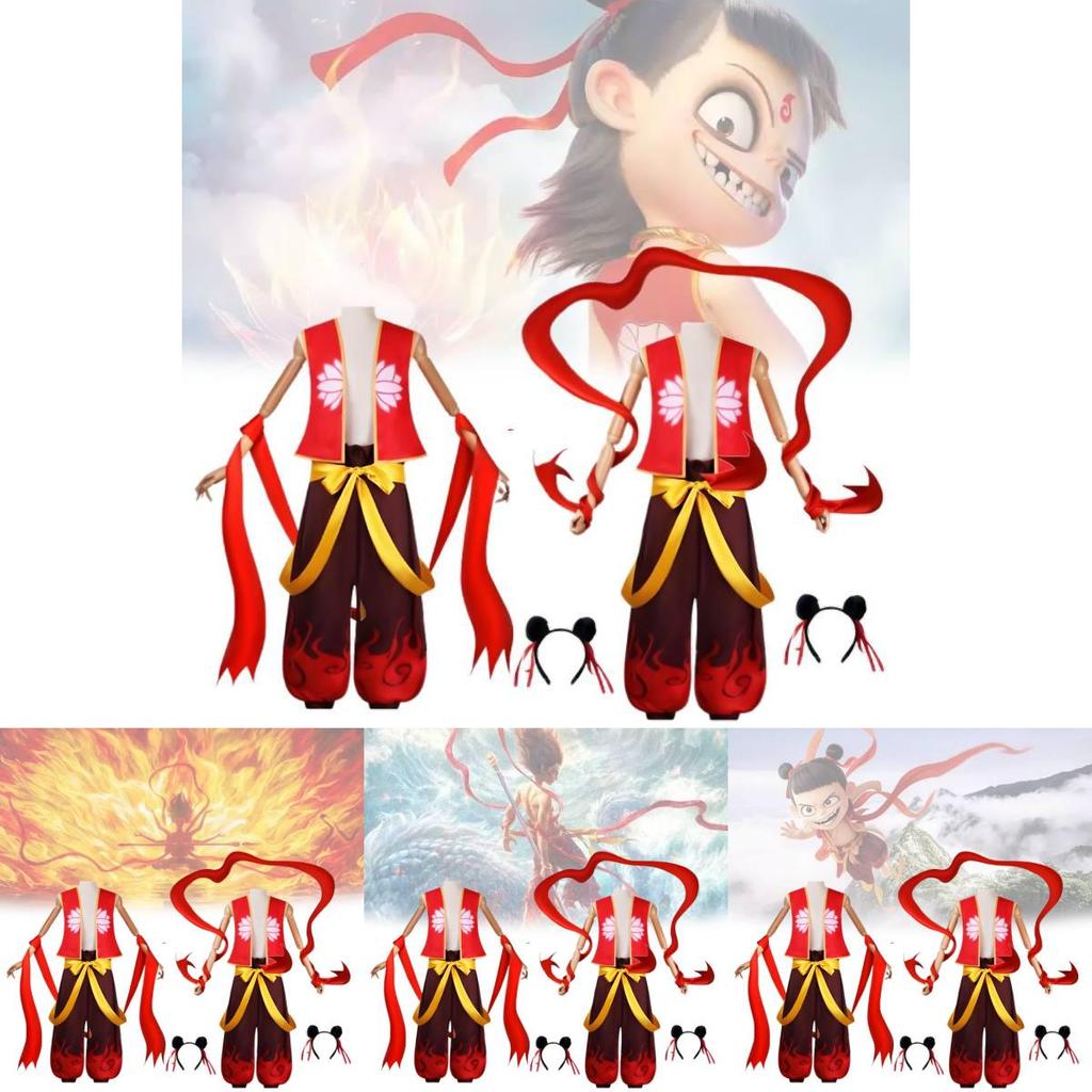Ne Zha 2 Cosplay Costume Stylish Red Outfit For Kids And Adults Perfect For Role Play Events