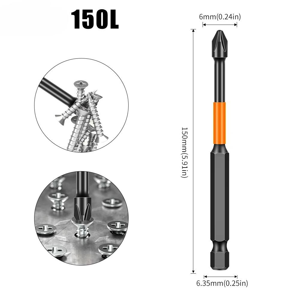 S2 Steel Electric Head High Hardness Magnetic Anti-slip Electric Drill Bit PH2 Strong Magnetic Cross Torque Head Screwdriver