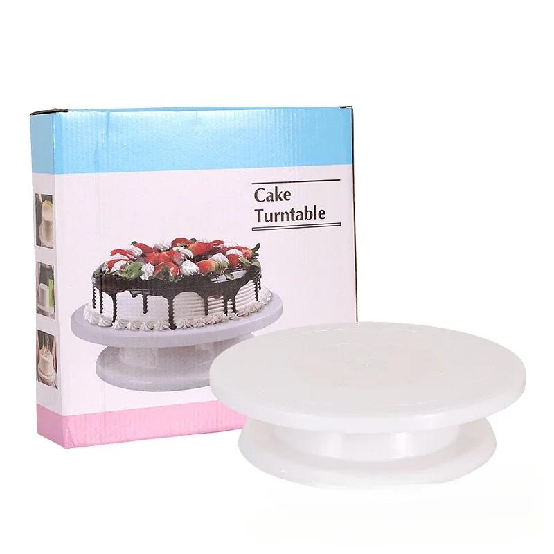 Plastic DIY Cake Mounting Turntable Baking Tool Home Anti Slip Birthday Cake Rotating Table Mounting Table Plastic Baking Tool
