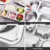 Shengjia 304 Stainless Steel Deep Four-Compartment Divided Meal Tray