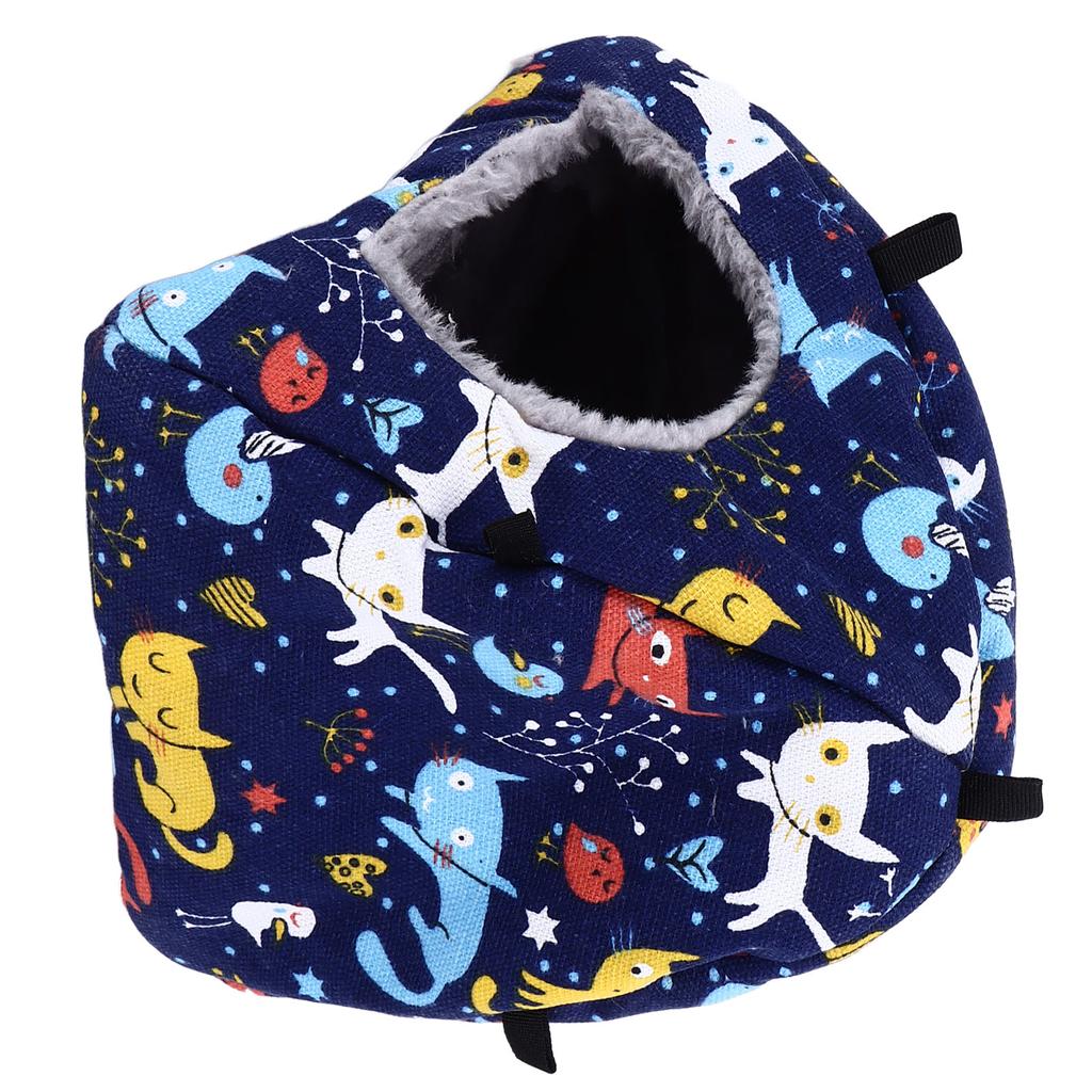 Ciepłe wiszące gniazdo dla papugi, pogrubione, wiszące, oszczędzające miejsce, pluszowy namiot dla ptaków z haczykami dla wiewiórki, papugi