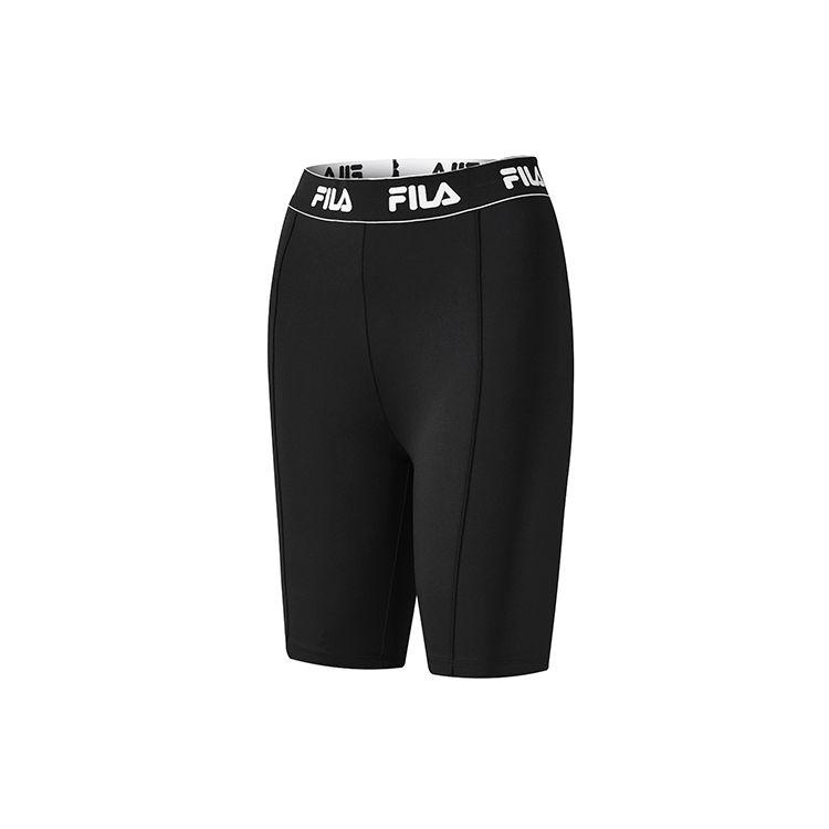 FILA Letter Logo Sports Leisure Knitted Leggings Women leggings Black F11W229606F-BK XL