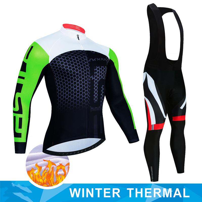Cycling Jersey Set 2025 Men Winter Thermal Fleece Long Sleeve Road Bike Cycling Clothing MTB Cycling Jacket Ropa Ciclismo Hombre