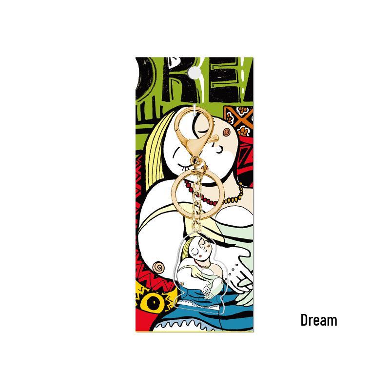 Museum Series Cartoon Art Keychain - Exquisite Ornament