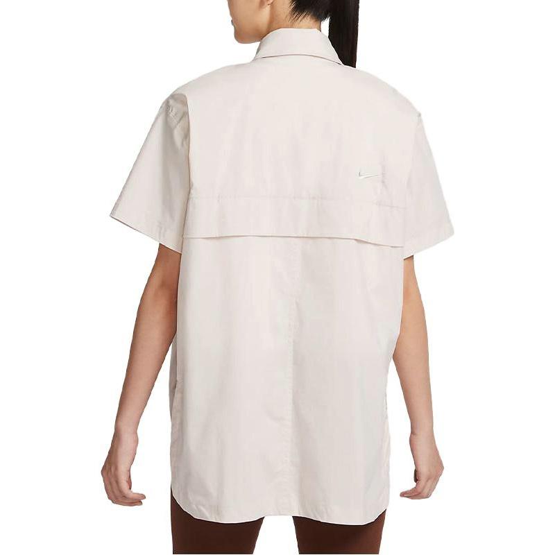 Nike Shirts Women's Light Rosewood Umber Square Collar Moderate Straight Fit FB8293-104