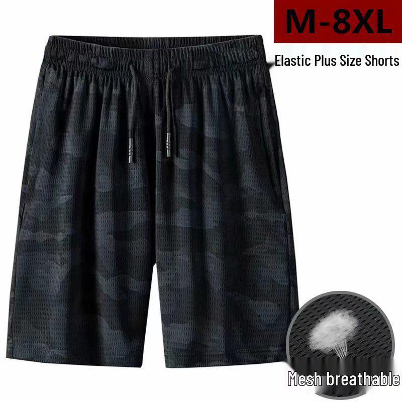 Men's Plus Size Quick-Dry Ice Silk Mesh Shorts