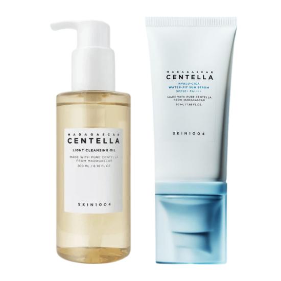 SKIN1004 Hyalu-CICA Sun Serum+Centella Light Cleansing Oil | Double Cleansing & UV care