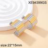 18K Gold Plated Titanium Steel Geometric Studs & Hoops Earring Set for Women - European & American Style