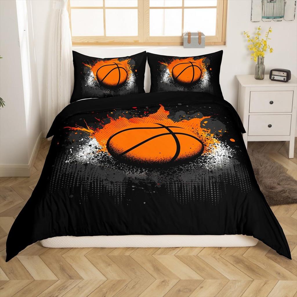 Cool Basketball 3D High Definition Digital Printing Duvet Set Soft Bedding