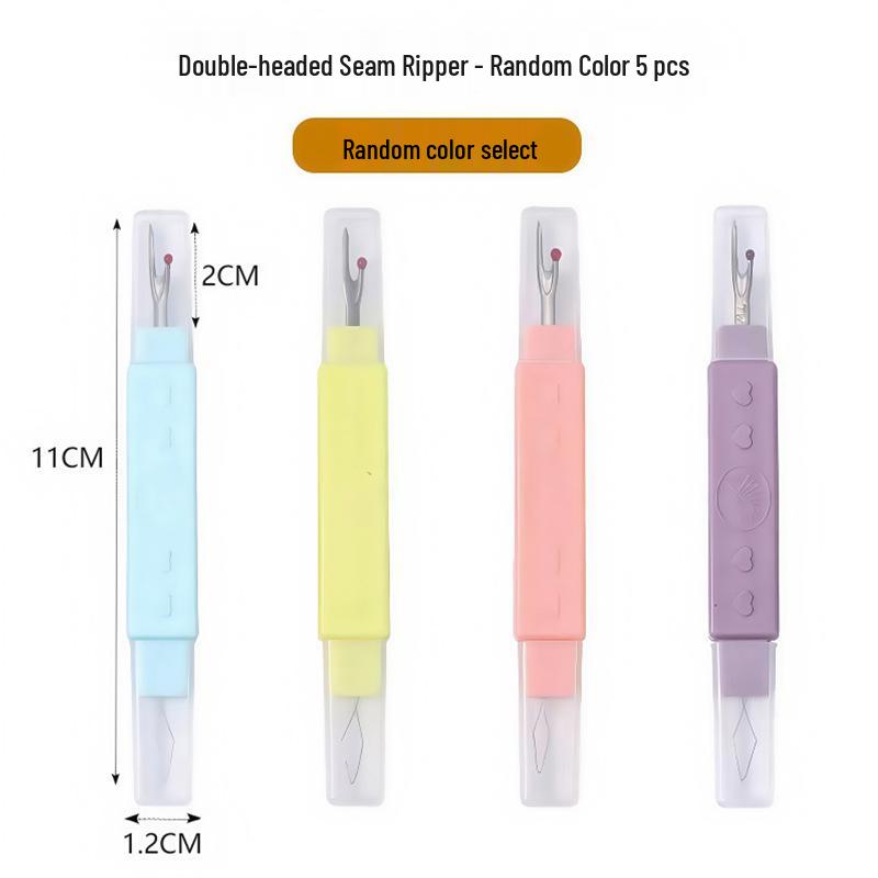 Dual-Ended Needle Threader & Seam Ripper: Portable Stitch Picker and Cutter Tool.