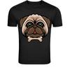Cute Pug Dog Face T-Shirt - Funny Cartoon Puppy Graphic Tee