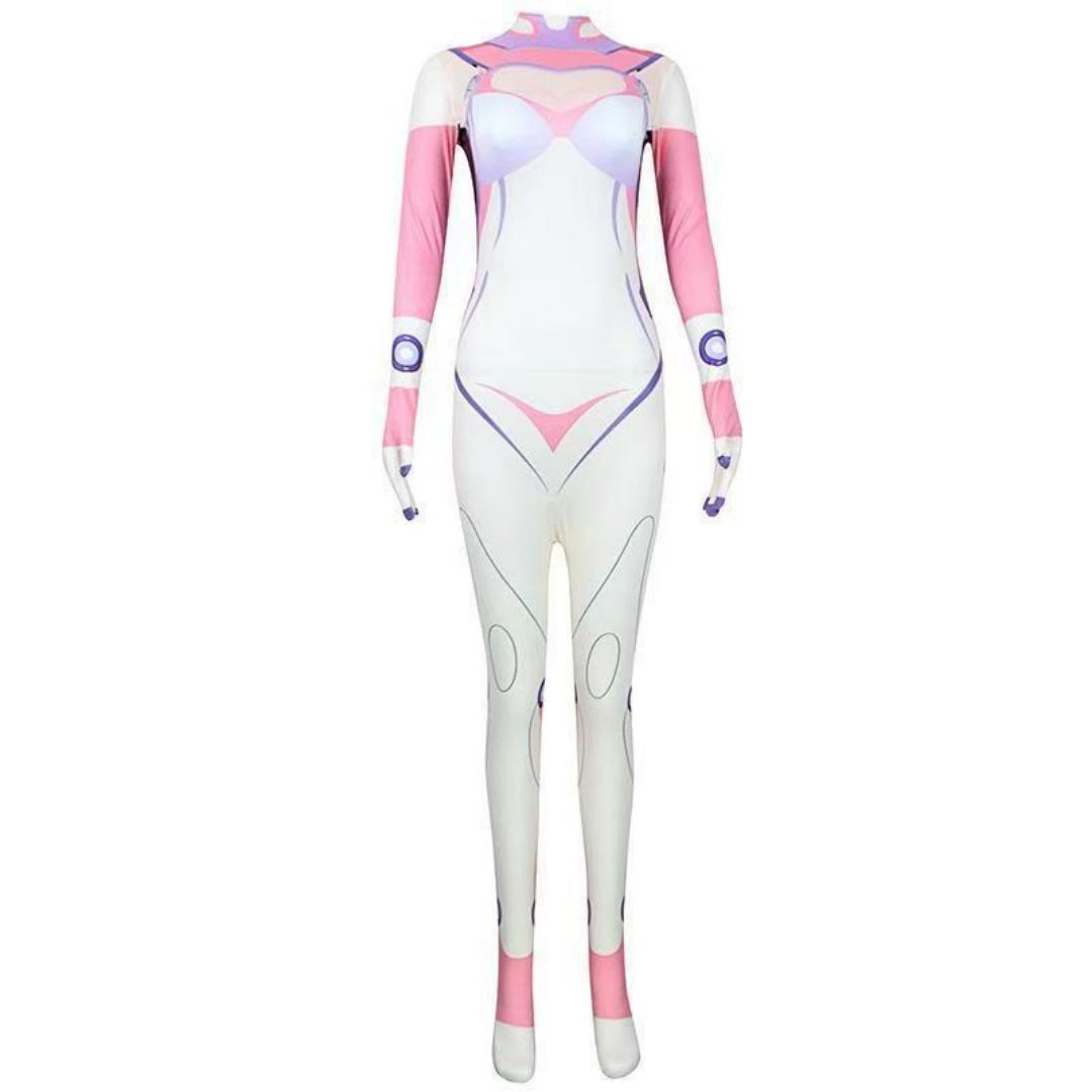 

Аніме Жіночий комбінезон Колготки Два Косплей Костюм Гра Zentai Перука Косплей Реквізит Костюм для навушників D.Va Cos Костюми для вечірки на Хелловін XXXL рожевий