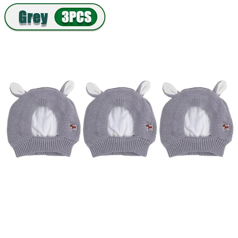 1-10PCS Autumn Winter Pet Ear Protector Knitted Dog Hat Warm Elastic Ear Cover Windproof Comfortable Cold Weather Accessory