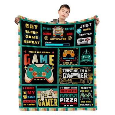 Children's Play Printed Flannel Blanket Office Lunch Break Portable Blanket
