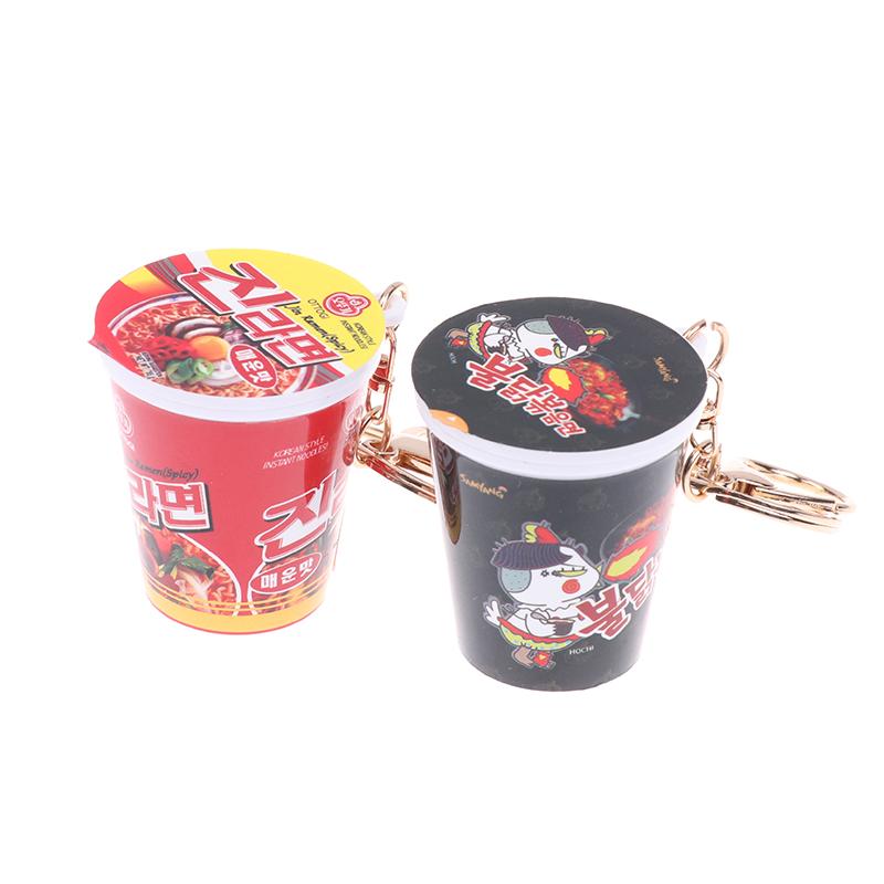 1 Piece Bowl Noodle Turkey Noodles Spicy Ramen Charm Mini Snacks Bag Pendant Simulation Instant Noodles Keychain Christmas Gifts