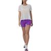 Saucony Logo Letter Back Slit Design Round Neck Short Sleeve T-Shirt Women T-Shirt Pearl-White SC1249033B-WT02