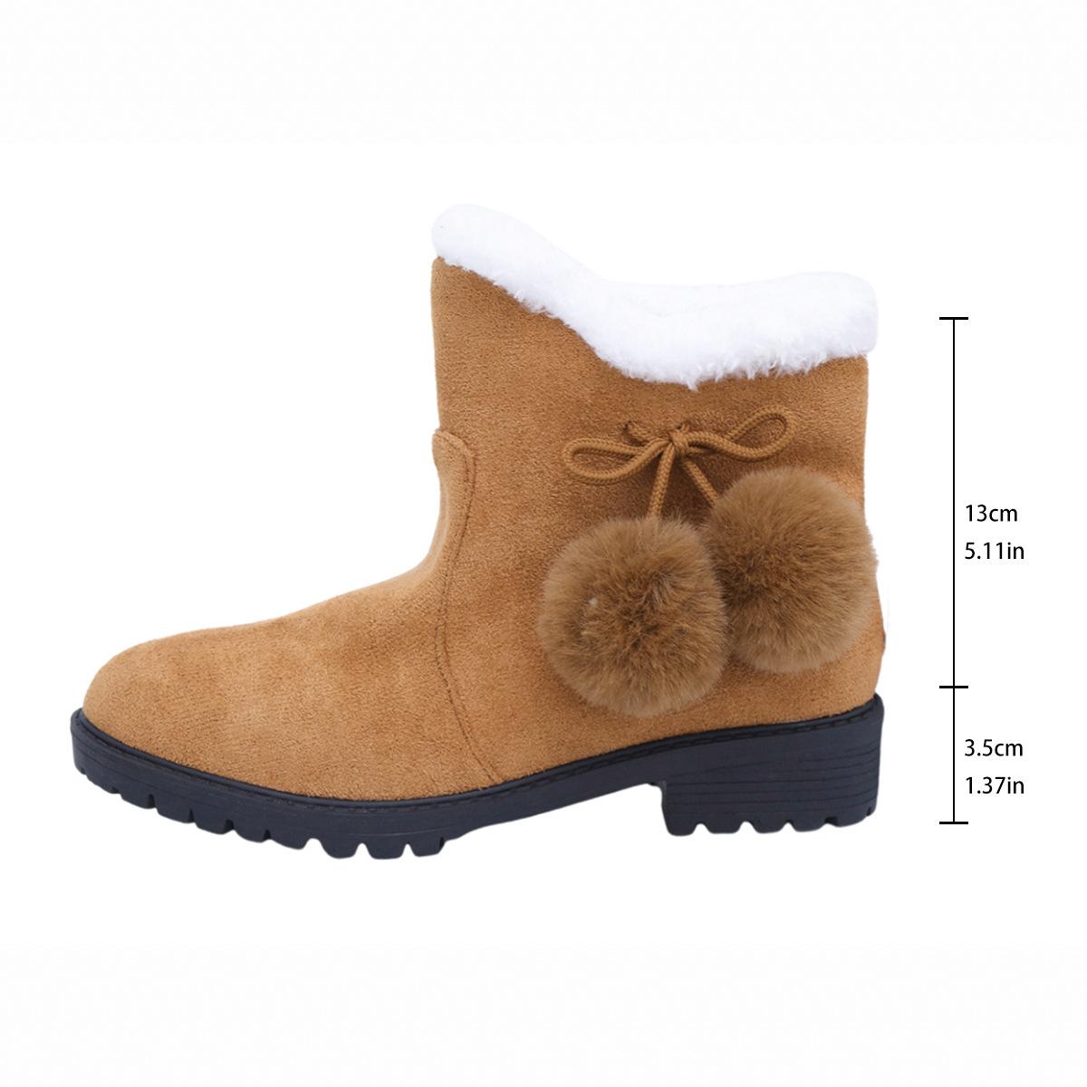 

Fashion Women Boots Plus Size Shoes for Women 36-43 Winter Snow Boots Warm Plush Comfortable Non-slip Ankle Boots Zapatos De Mujer 36