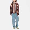 Stussy Maglia Girocollo a Righe Verticali 117108