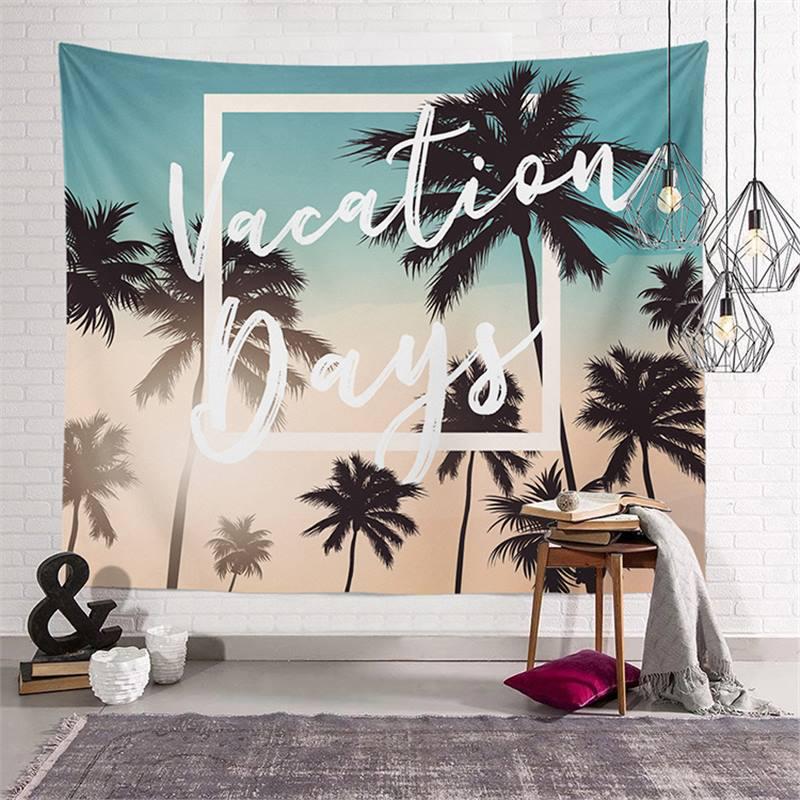 Flamingo Decorative Tapestry: Summer Series Landscape Wall Hanging