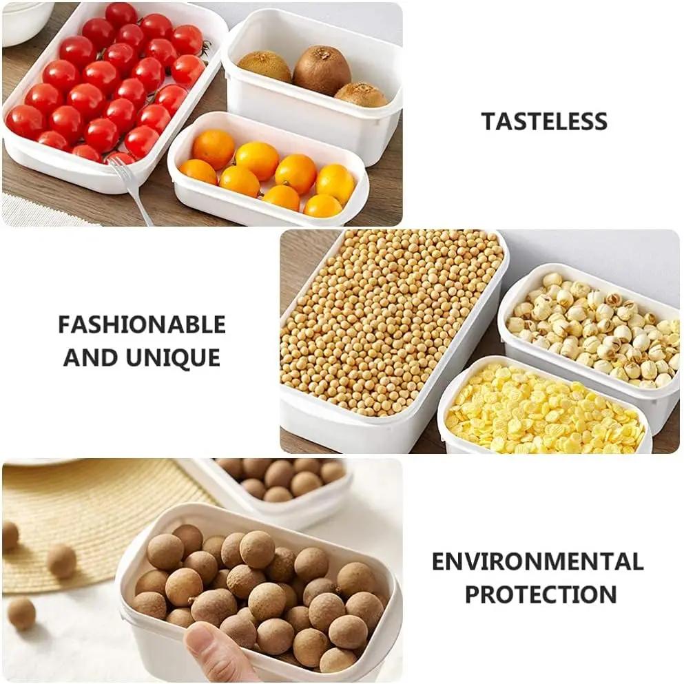 Frozen Meat Packaging Box Food Grade Refrigerator Storage Fruit Vegetable Preservation Dishes Divided Box Kitchen Accessories