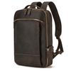 Vintage Backpack Genuine Leather Men's Travel Bagapck 16 Inch Laptop Bagpack Travel Bag with Belt On Luggage School Bag