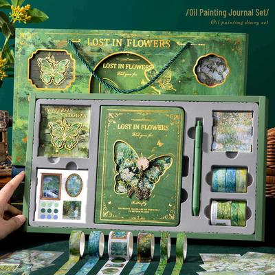 Σετ Τετραδίων Ζωγραφικής με Λάδι Βίντατζ: Δώρο Ημερολόγιο και Ημερολόγιο για Μαθητές - Ιδανικό για Αναμνηστικό Επιστροφής στο Σχολείο ή για την Ημέρα του Παιδιού