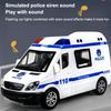 Mini Car Diecast Ambulance Fire-Truck Policecar Model Sound And Light Vehicle Simulation Collection Gifts Toys Boys