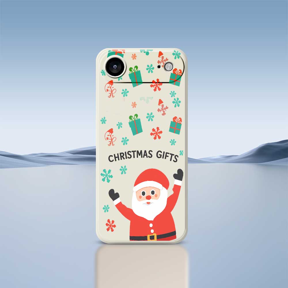 For iPhone 17 Air Case Christmas Gifts Pattern Printing Straight Edge TPU Phone Back Cover