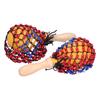 2Pcs Tambourine Sand Hammer Shakers Bead Net Hand Percussion Musical Instrument for Party Games