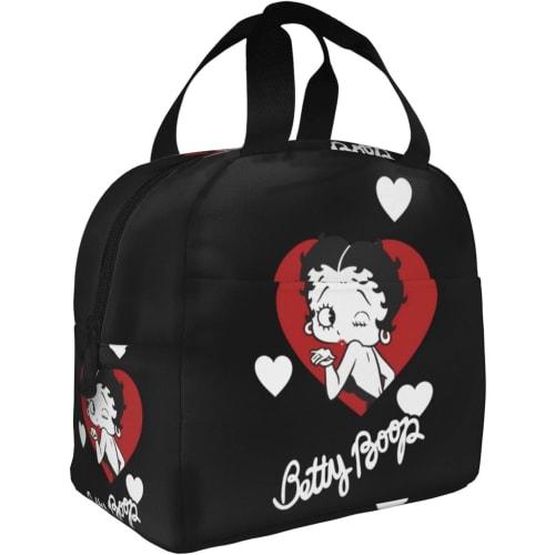 Asamike Lunch Bag, Cute and Stylish Betty Boop Lunch Box with Pockets, Insulated and Insulated, Perfect for Commuting, School, Picnics, and More. Unis