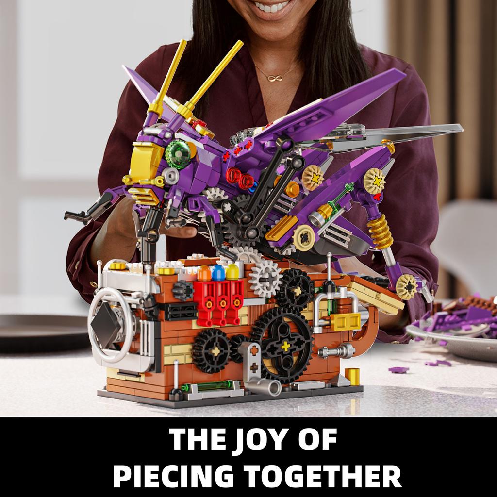 596PCS Mechanical Grasshopper Model Creating Modules Sets Rotatable DIY Learning Toy Sets Xmas Birthday Celebration Present Gifts
