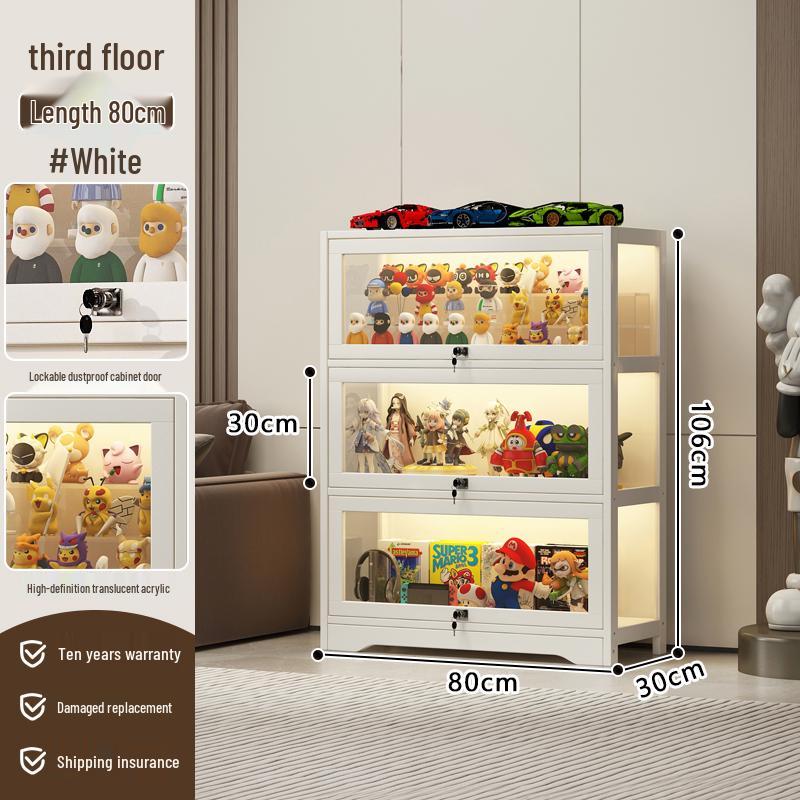 Acrylic Glass Display Cabinet with Lock for Toys and Prizes