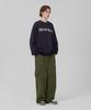 GLW Wide Big Pocket Elastic Waist Cargo Pants Khaki