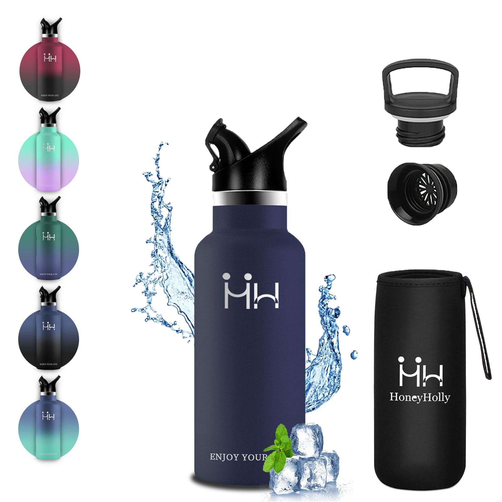 

Thermos Water Vacuum Stainless Steel Two Types of Direct Heat Cold Compatible with Leak Easy to Comes with a One Water Exercise [ASAKA] Bottle, 500ml,