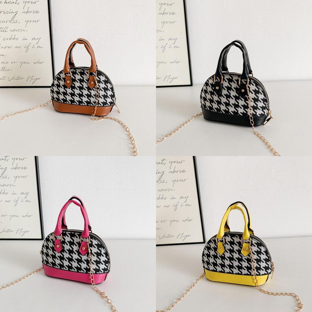 Shell Bag For Kids With Pu Material And Color Block Design For Daily Use