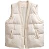 Knitted splicing large version down vest women's 2025 autumn and winter fashion vest warm white duck down vest tide
