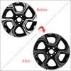 3D 4D oglekļa/ matēts/spīdīgs melns riteņu uzlīmes auto stils priekš HONDA CR-V 5TH GEN. 2017. gads — 18 collu riteņu loku aptinuma vinila uzlīme