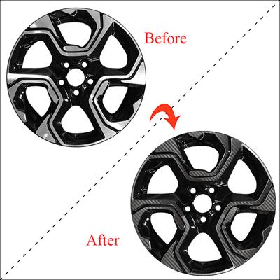 3D 4D Carbon/ Matte/Glossy Black Wheel Stickers Car Styling For HONDA CR-V 5TH GEN. 2017- 18" Wheel Rims Wrap Decal Vinyl